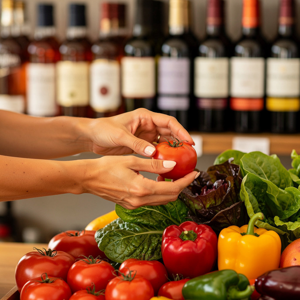 Fresh produce selection at Fairway Market No 2 grocery store in Santa Barbara, CA